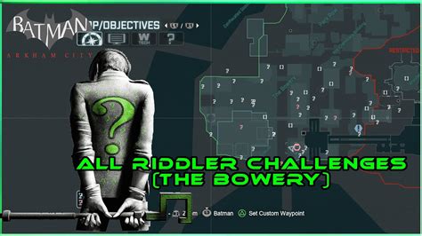 the bowery riddler trophy|P09C: Riddler's Challenges .